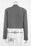 Pinstripe Cropped Blazer