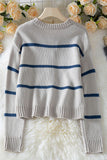 Striped Button-Up Cardigan