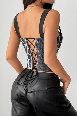 Animal Print Bustier Tank Top