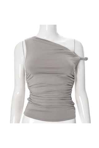 One-Shoulder Ruched Camisole