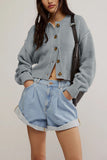 Button-Up Cardigan with Relaxed Fit