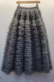 Ruffled Midi Casual Skirt
