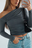 Asymmetric Long-Sleeve Top