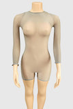 Long-Sleeve Sheer Romper