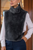 Chic Sleeveless Turtleneck Vest