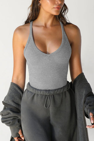 Racerback Ribbed Tank Top