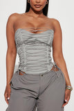 Lace-Up Corset Tank Top