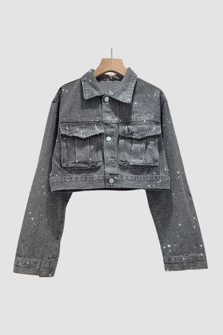 Glitter Embellished Denim Jacket