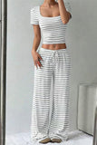 Striped Long-Sleeve Pants Set