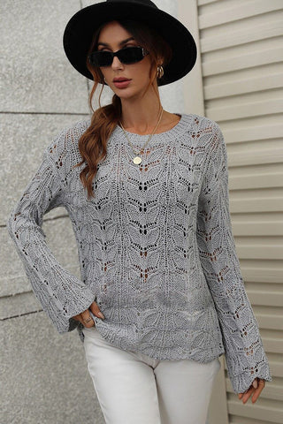 Elegant Lace Knit Sweater