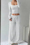 Striped Two-Piece Pant Set