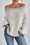 Oversized Striped Knit Sweater