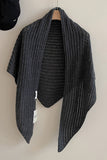 Ribbed Knit Shawl Wrap