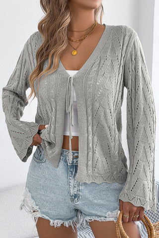 Tie-Front Knit Cardigan