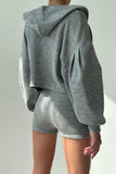 Hooded Zip Jacket Tank and Shorts Set