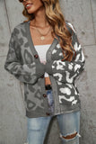 Vibrant Leopard Print Cardigan