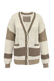 Button-Up Chevron Cardigan