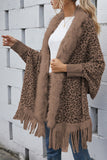 Fringed Leopard Cardigan