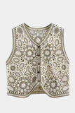 Intricate Floral Crochet Vest