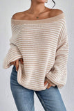 Oversized Striped Knit Sweater