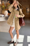 Stylish Two-Tone Zip-Up Coat