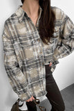 Checkered Button-Up Oversized Shirt