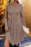 Ribbed Knit Casual Dress