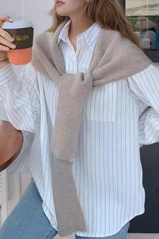 Asymmetrical Ribbed Shrug Cardigan