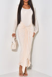 Twist Front Long Sleeve Maxi Dress