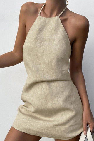 Halter Neck Mini Casual Dress