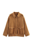 Buttoned Front Utility Jacket