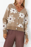 Floral Pattern Button Cardigan