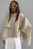 Versatile Oversized Cape Blouse
