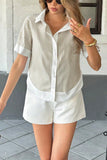 Striped Button-Front Polo Shirt