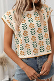 Sleeveless Floral Crop Top
