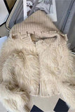 Fuzzy Textured Cardigan