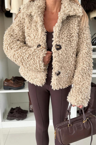 Cozy Textured Button-Up Jacket