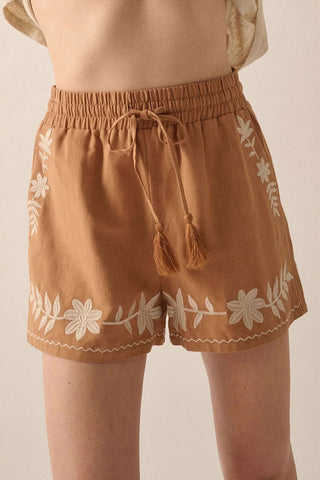 Floral Print Casual Shorts