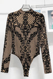 Elegant Lace Pattern Bodysuit