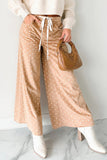 Polka Dot Wide-Leg Casual Pants