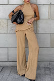 Elegant High Neck Pants Set