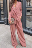 Double-Breasted Blazer and Trousers Set