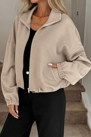Zip-Up Textured Jacket