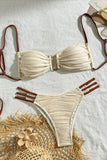 Strappy Bikini Set with Ruched Details