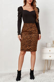Animal Print Midi Skirt