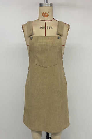 Sleeveless Button-Close Casual Dress