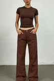 Classic Wide Leg Denim Pants