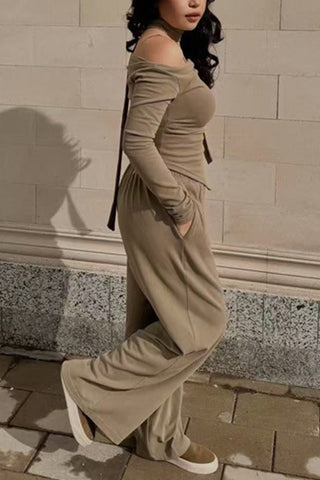 Off-Shoulder Top and Pants Set