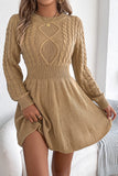 Knit Cable Sweater Dress