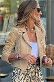 Chic Moto Jacket with Zipper Details